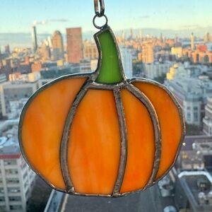 Handcrafted Stained Glass Pumpkin